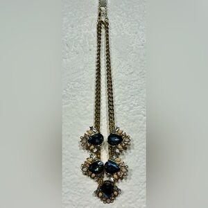 Express Gold-tone Floral Rhinestone Statement Necklace